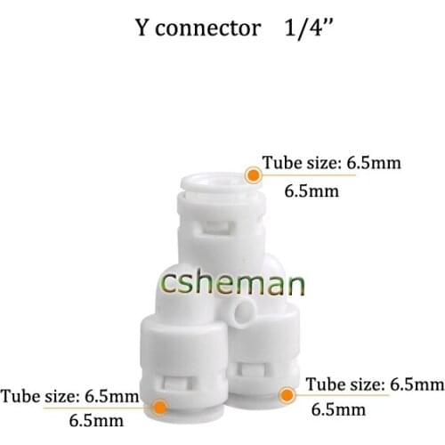 Quick Fitting Connectors Y type 3 points quick connect 1/4''OD Hose water purifier accessories