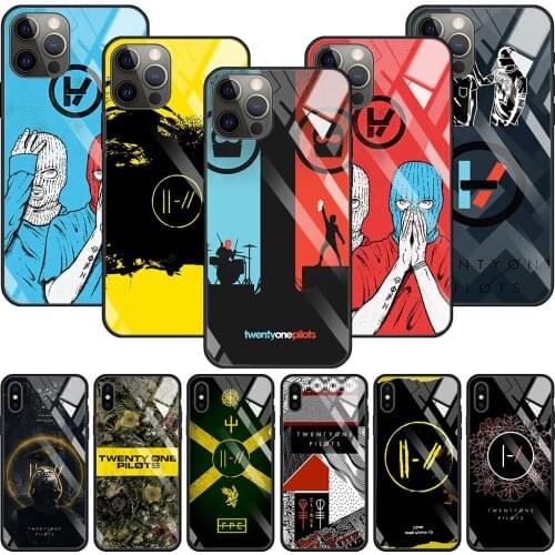Twenty One Pilots Trench Tempered Glass Case For iPhone 12 11 Pro Max 13 12 Mini Fundas X XR XS Max 8 7 6s Plus Cover Fundas
