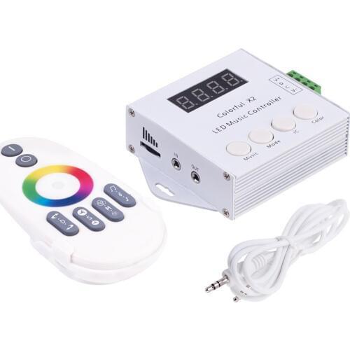 Music X2 Controller RF Touch Remote for WS2812B WS2811 WS2813 USC1903 LED Strips Modules Input Max 1000 pixels DC5V-24V