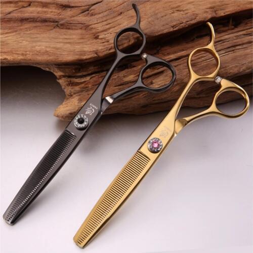 Fenice 6.5 inch Professional Grooming Scissors for Dogs Thinning Shears Pets Hair Cutting Thinning Rate 35% JP440C
