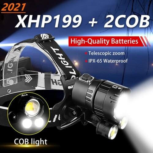 2021 Newest XHP110 Powerful Lantern Headlamp XHP90.3 LED USB Flashlight XHP50 Headlight Rechargeable18650 Zoom Head Torch Light