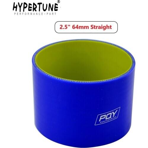 Hypertune - 4" 102mm Straight Silicone Intercooler Turbo Intake Pipe Coupler Hose Blue&yellow HT-SH0040-QY
