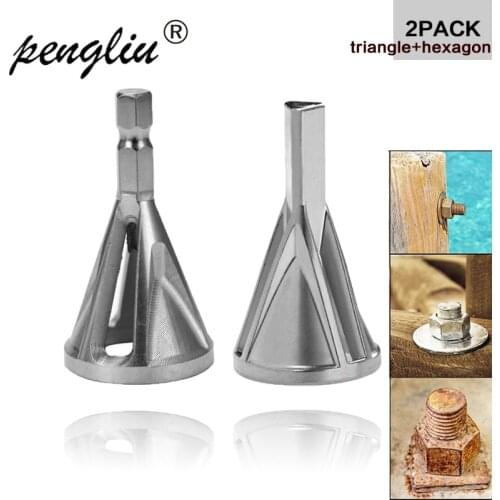 2PCS Deburring External Chamfer Tool Stainless Steel Remove Burr Tools for Metal Drilling Tool