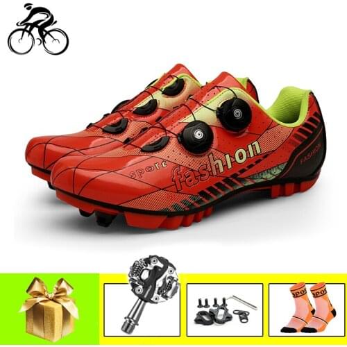 Pro Cycling Sneakers Men Women Sapatilha Ciclismo Mtb SPD Pedals Triathlon Mountain Bike Shoes Self-locking Outdoor Bicycle Shoe
