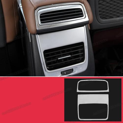 Lsrtw2017 Stainless Steel Car Rear Amrest Vent Outlet Frame Trims for Geely Boyue Atlas Emgrand 2016 2017 2018 2019 2020 Chrome