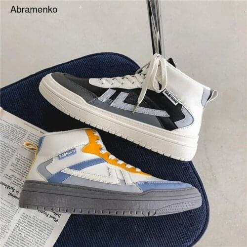 Men Fashion Joker Simple Sneakers Light New Men Casual Shoes Comfortable Outdoor Non-slip Mens Pu Leathable Vulcanize Shoes