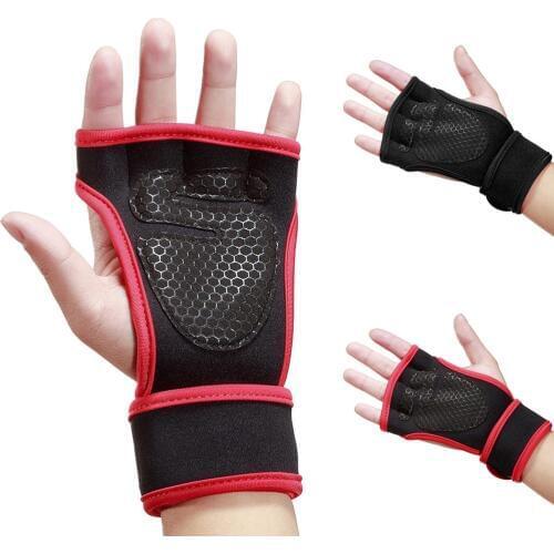 NEW 2Pcs Unisex Nonslip Weight Lift Fitness Training Hand Palm Grip Protector Gloves