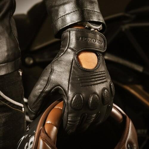 Half finger Gloves /Full finger Breathable Gloves Real Sheepskin Motorcycle Gloves Waterproof Gloves Motorcycle Protective Gears