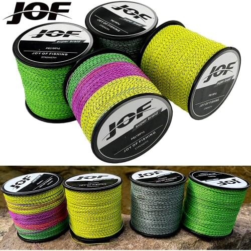 JOF X8 Strands Braided PE Fishing Line 300M 500M Strong Fishing Line Speckle Multifilament Durable Fishing Line