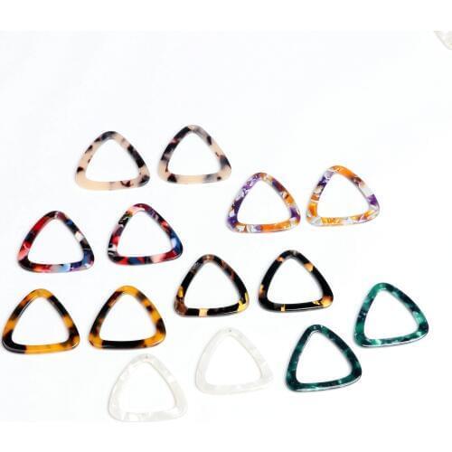 Tortoise Shell Earring Charms,Acetate Stick Charms,Triangle Shaped pendant,Triangle Shaped Earrings Part,31mm ,ACE202