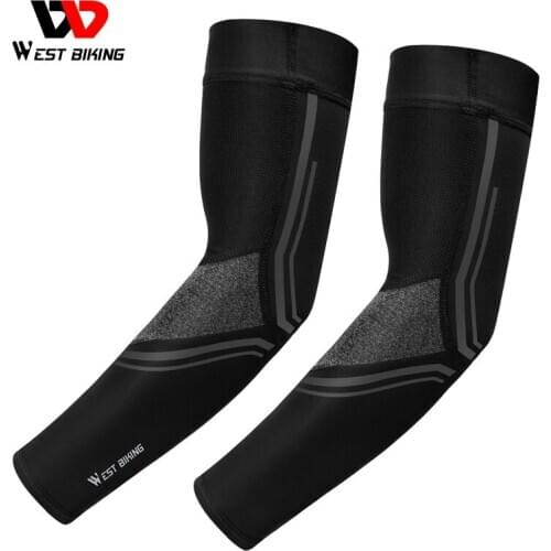 WEST BIKING Sun UV Protection Arm Sleeves Ice Silk Fabric Hand Protector Warmer Basketball Cycling Outdoor Sport Game Sleeves