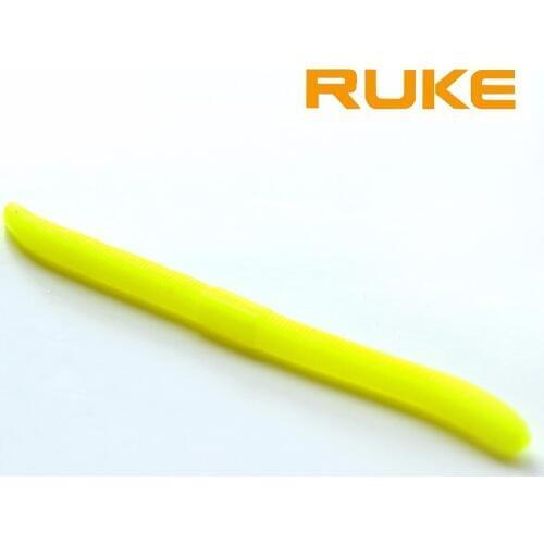 RUKE New worm Soft Lures 96mm /2g 6pcs/lot, 4 Colors Soft Lure Earthworm, Soft Baits and Plastic Worm Grub Carp Fishing Lures