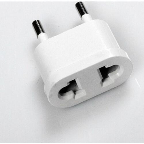 US (USA) To EU (Europe) 250V AC 10A 2200W Travel Charger Wall AC Power Plug Adapter for USA Converter White