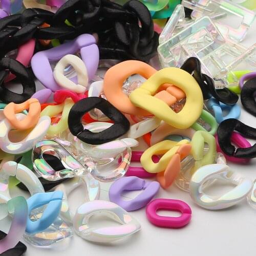 Acrylic Twisted Chains Assembled Parts Beads Connector For DIY Jewelry Making Necklace Bracelet Eyeglasses Chains Accessories