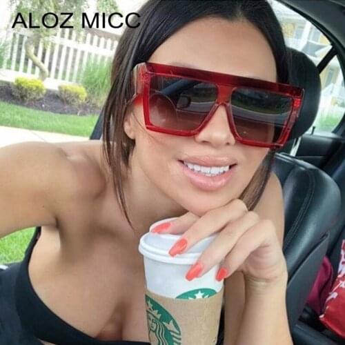 ALOZ MICC Oversized Women Sunglasses 2019 Vintage Acetate Frame Square Sun Glasses Female UV400 Q653
