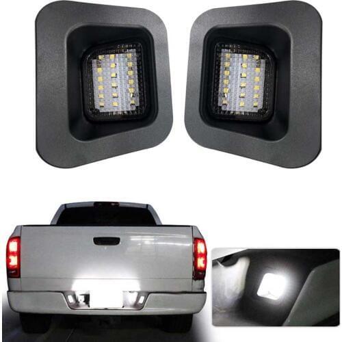 1 Pair LED Car License Number Plate Lights for Dodge RAM 1500 2500 3500 2003-2015 Auto White Illumination Licence Plate Light
