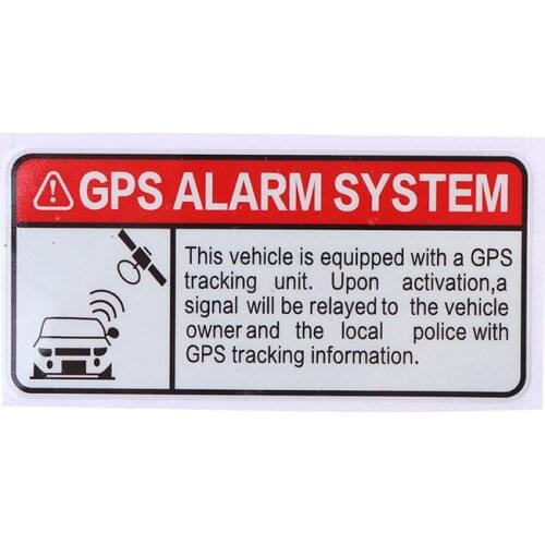 1PCS Warning Reflective Car Sticker GPS Tracking Alarm Accessories Decal Material is PVC waterproof material
