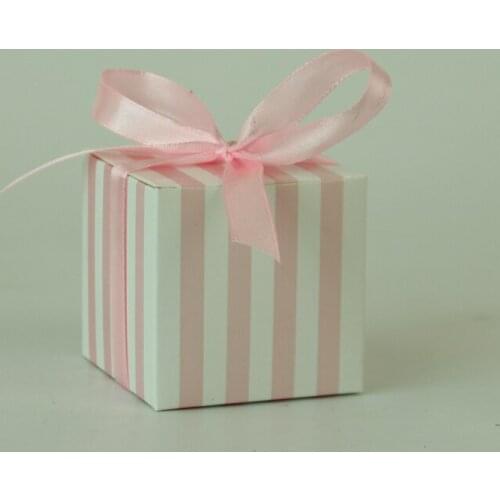 10Pcs/Bag Gift Candy Bag Christmas Stripe Pattern Christmas Gift Box Paper Bag Kraft Candy Cookies Box Party Supplies