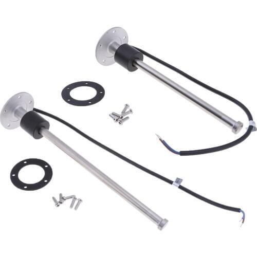 2 Pieces 316 Stainless Steel 250mm+300mm Boat Fuel Sending Unit Water Level Gauge Sensor