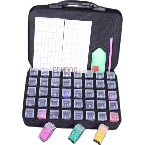 40 square bottle diamond painting cross stitch accessories tool box container diamond storage bag box embroidery mosaic containe
