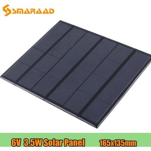 6V 3.5W Solar Module Charging Board DIY Solar Panel Battery Charger With USB Port Portable Outdoor Power Bank For Mobile Phones
