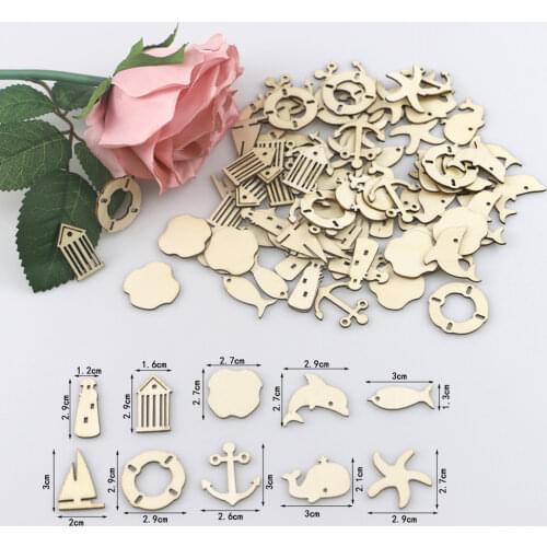 20PCS Home Decoration Accessories Handmade Marine Ornaments for Painting Art Scrapbooking Sewing Wedding Embellishment 25-30mm
