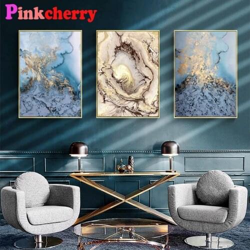 Diy diamond painting Abstract Modern clouds 5d diamond embroidery diamond art kit home decortiom wall sticker 3 piece