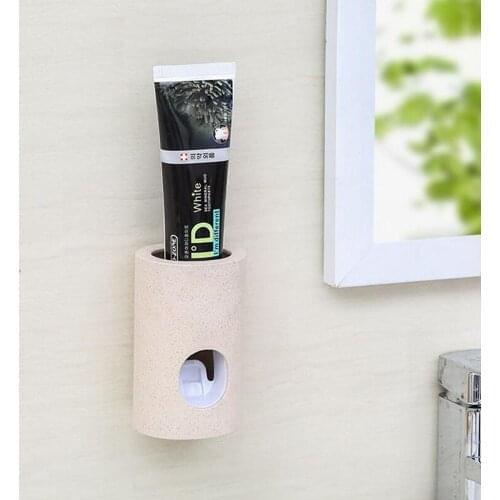 Automatic Toothpaste Dispenser Wall Mount Dust-Proof Toothpaste Squeezer Quick Non-toxic Take Straw Toothpaste Rack 05