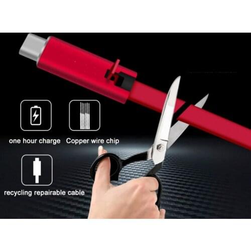 2.0 Fast Cable Adjustable USB mobile phone cable suitable for TYPE-C can be quickly cut to repair Android phones Reusable cable