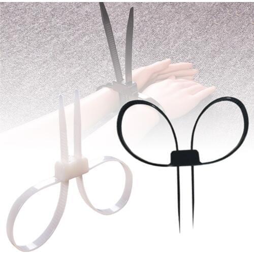 CamaTech Adjustalble Disposable Handcuffs Ankel Cuffs Bondage Restraints Plastic Locking Double Flex Cuff BDSM Exotic Sex Toys