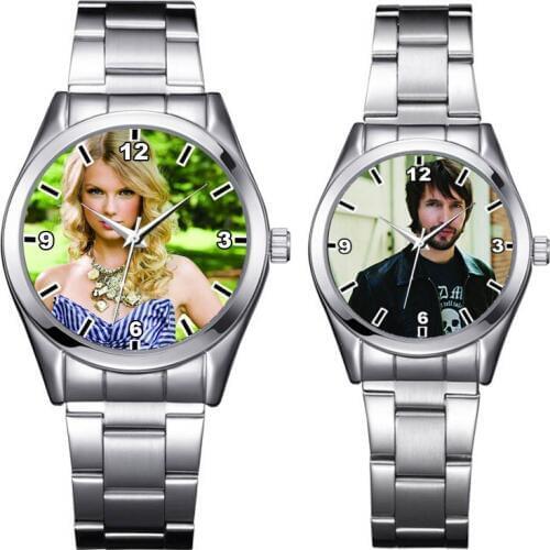 A4713 Custom Image Watch Stainless Steel Watches Picture Customized Personalized Wristwatch DIY Birthday Gift For BOY For GIRL