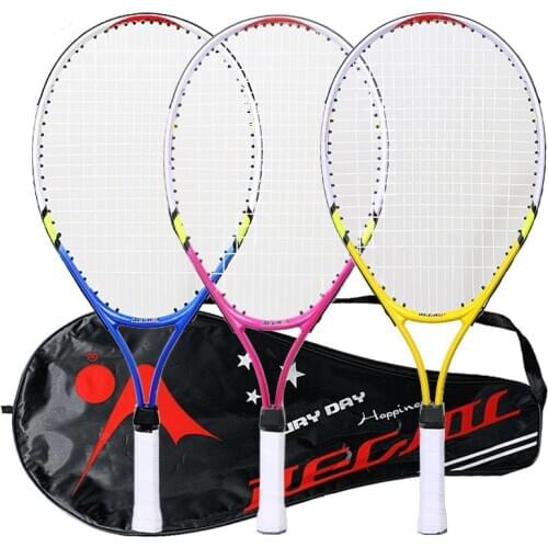 Childrens Tennis Racquet Aluminum Alloy Tennis Bat Youth Small Tennis Racket Training for Beginners 58.5x26CM