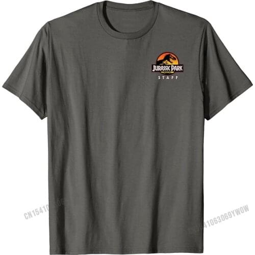 Jurassic Park Ranger Uniform Patch Graphic T-Shirt Printed Tshirts Tops Tees for Men Prevailing Cotton Normal T Shirts