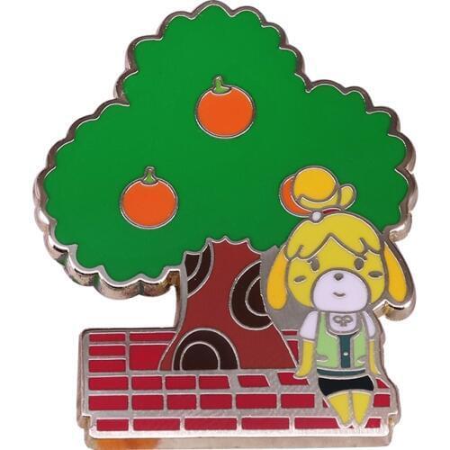 Isabelle Animal Crossing enamel pin cute gamers classic flair addition