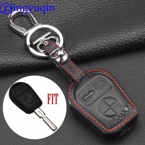 Jingyuqin New Remote 3 Buttons Leather Protect Car Key Case Cover For BMW E46 E31 E32 E34 E36 E38 E39 Z3
