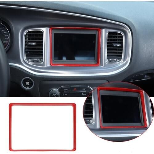 Kit forDodg Charger 2015-2020 ABS Interior GPS Navigation Decorative Cover