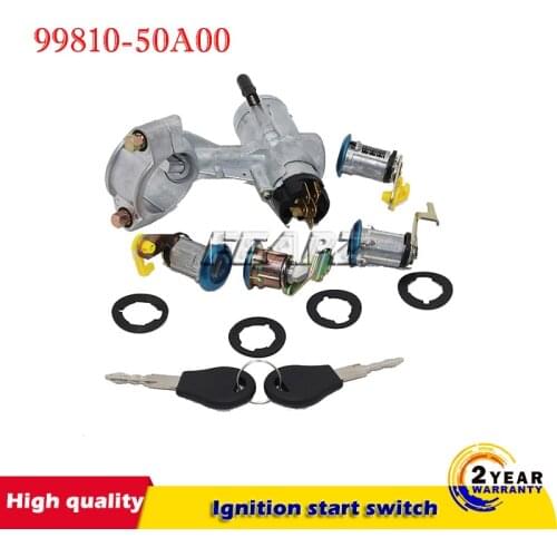 A set Ignition starter switch with key for Nissan for Patrol GQ Y60 1988-1998 switch for Nissan Sentra B12 1986-on 99810-50A00