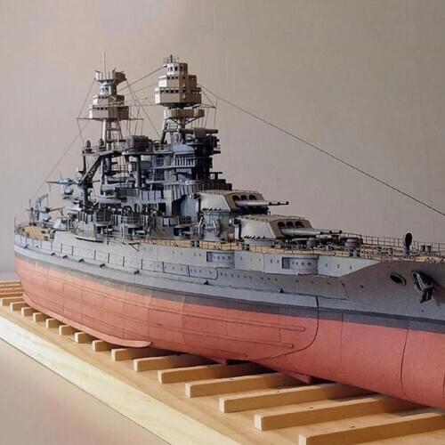 Scale 1:250 USS Arizona BB-39 Battleship DIY USS Arizona Puzzles Toy Model Paper Kit Card Handmade Paper DIY Model Long O2E1