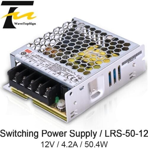 Menawell LRS-50-12 Power Supply DC Single Output 50W Output DC12V/4.2A LED Switching Power Supply