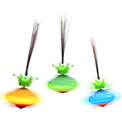 New 1PC Novelty Music Gyro Spinning Top Gyro Toy Light Up Spinning Top Wand Toy Gift For Kids Adults Random Color