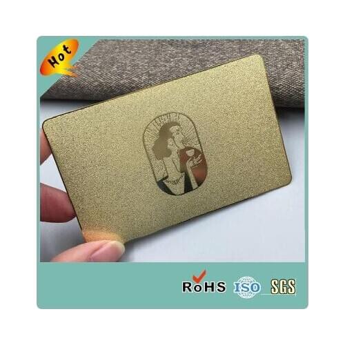 China manufacturer high quality laser cut gold metal business cards metal name card metal visiting card printing