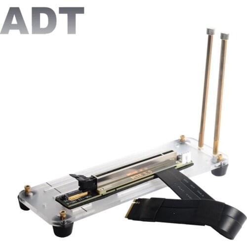 Riser NGFF M.2 M-Key to PCI-E X16 Female Slot Adapter Extension Cable Graphics Card Vertical Kickstand Bracket GPU Holder