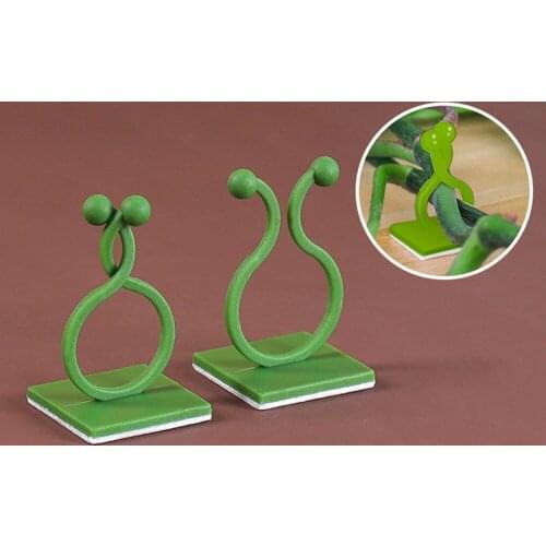 Garden Tools Plant Clips Fixture Folder 100pcs High-viscosity High-quality White ABS Green Dill Wall Climbing Anchor