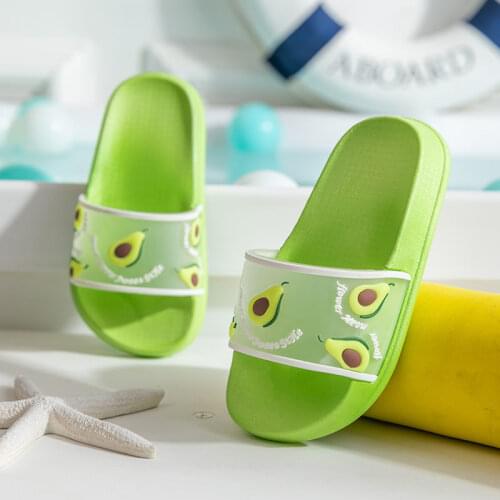 Summer Slippers children Slides girls Shoes Cartoon Fruit Strawberry Apple lemon watermelon Girl Flip Flops Slide Sandals Beach