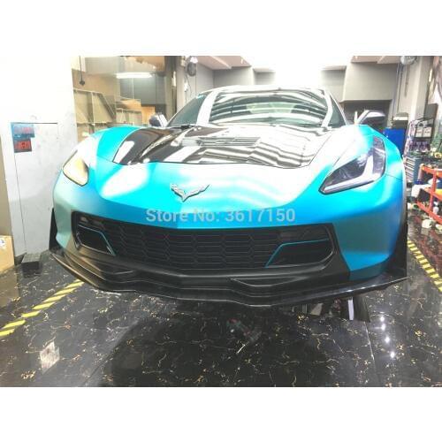 3 PCS Front Splitter + Front Lip Designed For Corvette C7 Z06 Of The Carbon Fiber Racing Front Lip Bumper Splitter