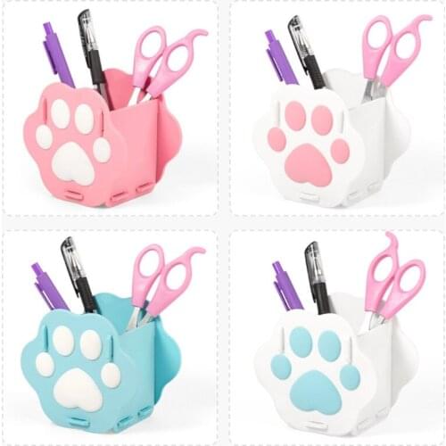 M17F Stylish Kitten Paw-like Pen Holder Home/Office/School Desk Management Holder Box Multifunctional Desktop Pen Holders