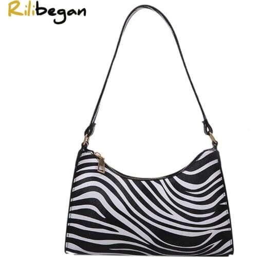New Fashion Animal Prints Crossbody Bag Women Soft PU Leather Women Shoulder Bag Concise Handle Handbag Women Hobo Bag