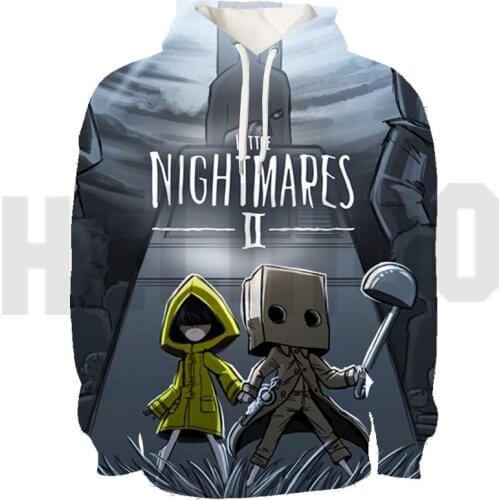 Little Nightmares 2 Hoodie Tops Coat 3D Print Anime Crewneck Sweatshirt Game Oversized Pullover Streetwear Mens Clothing Teens
