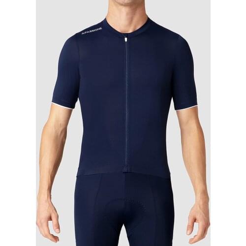 2021 navy Top Quality ORN Top Quality Short sleeve cycling jersey pro team aero cut with Newest Seamless process road mtb