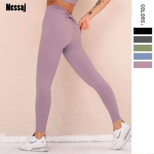 Nessaj Women 20% Spandex Leggings For Fitness Nylon High Waist Long Pants Women Lift Push Up Skinny Women Gym Clothes Leggins